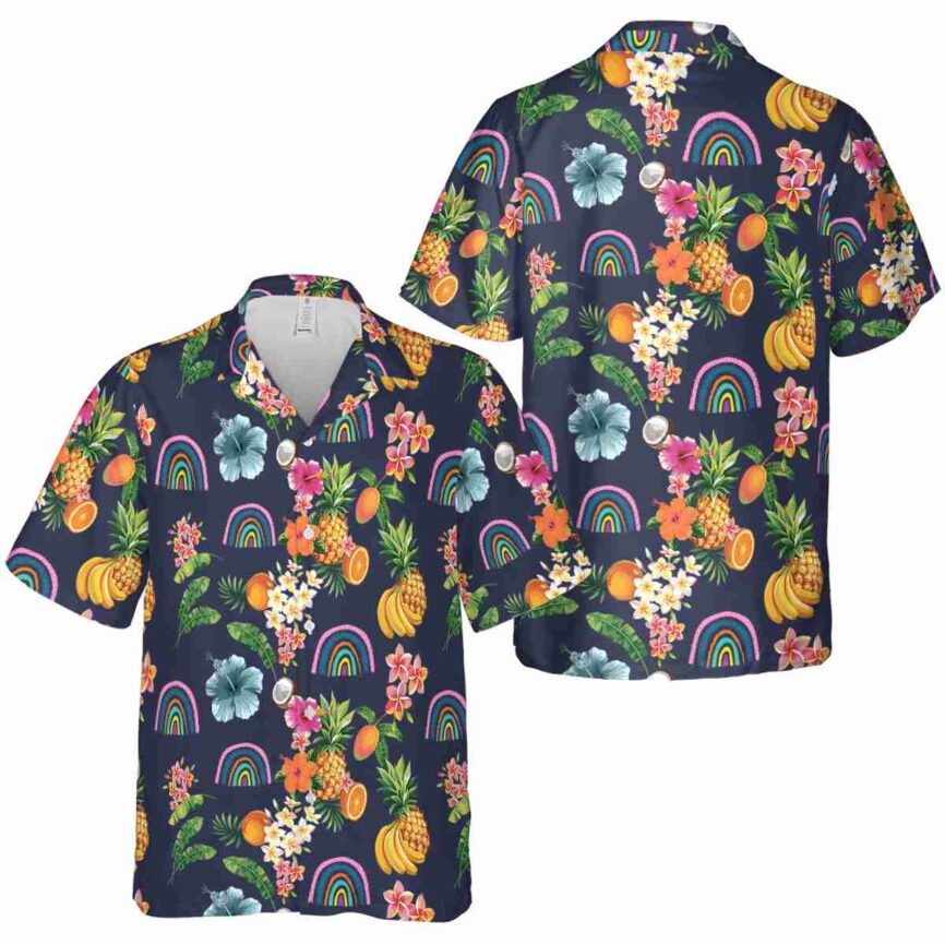 Rainbow Fruit Pattern Hawaiian Shirt Premium grade