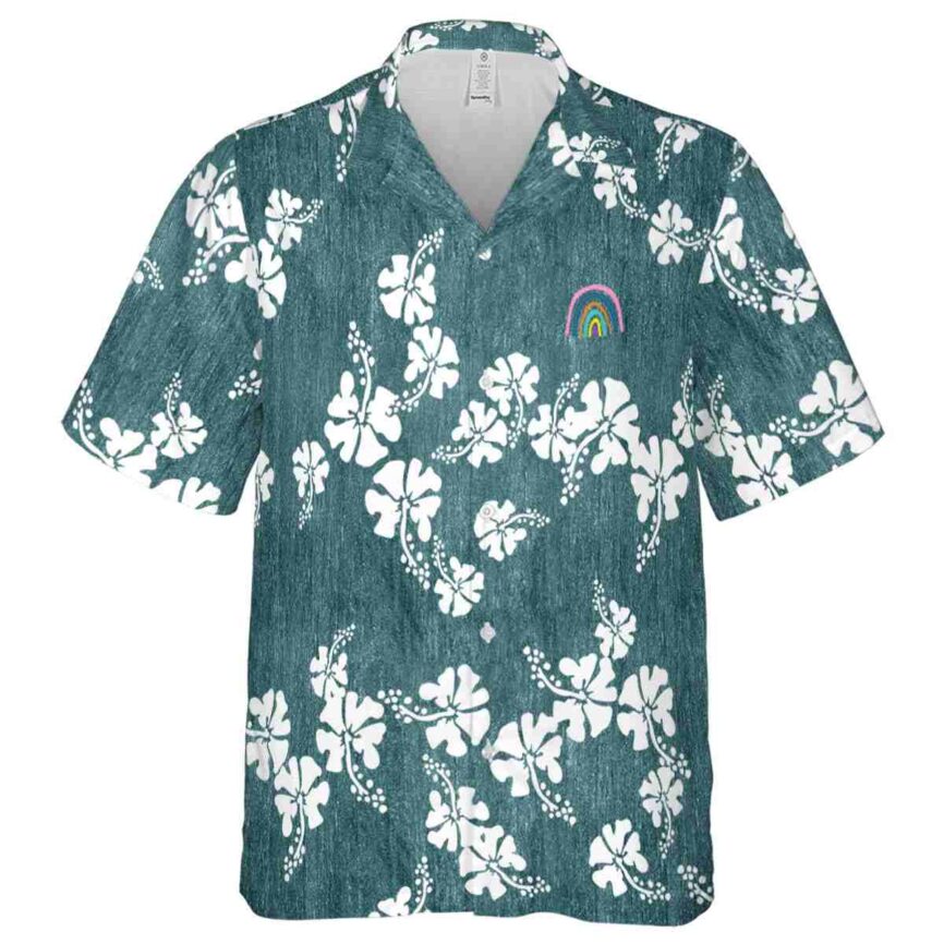 Rainbow Hibiscus Blossom Hawaiian Shirt Fashion forward