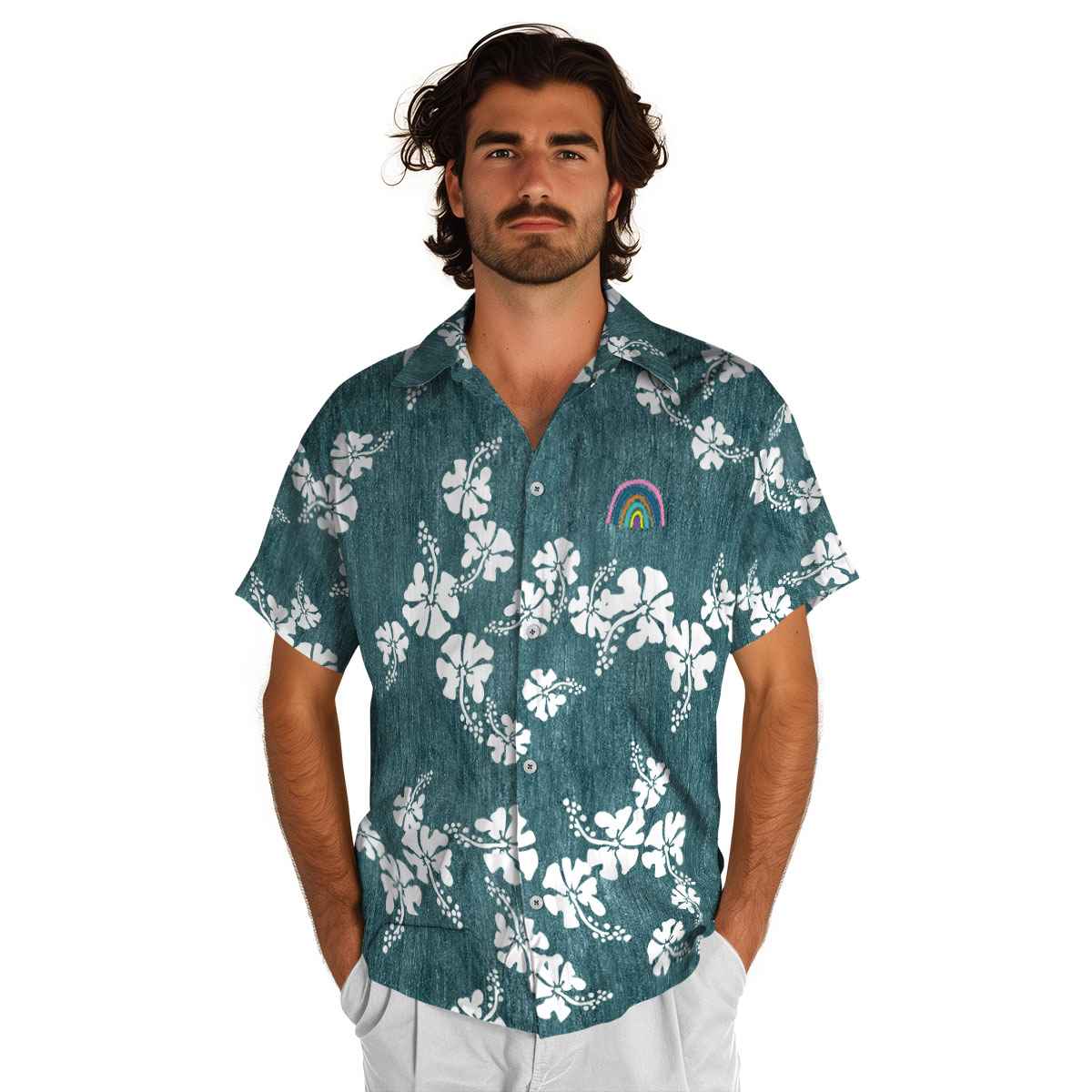 Rainbow Hibiscus Blossom Hawaiian Shirt New Arrival Rainbow Hibiscus Blossom Hawaiian Shirt New Arrival