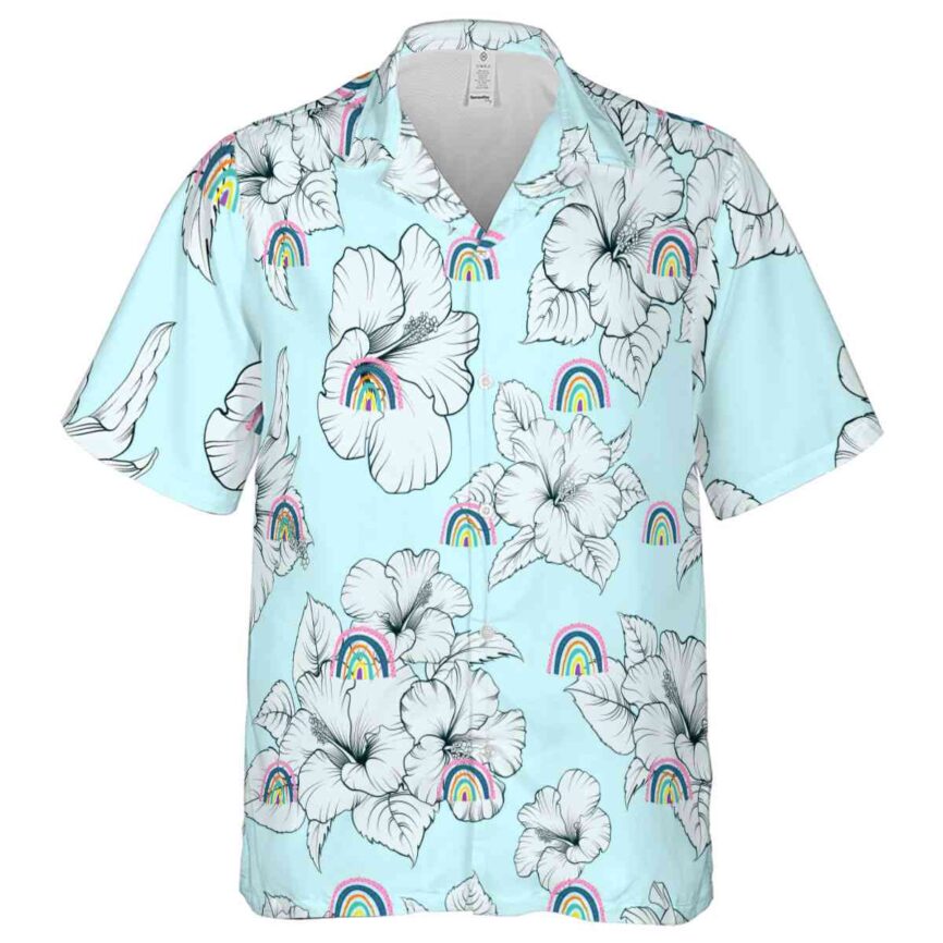 Rainbow Hibiscus Flower Hawaiian Shirt Fashion forward