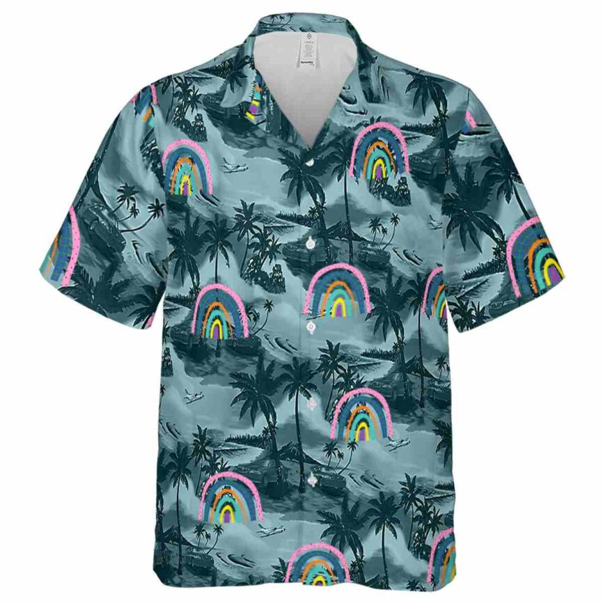 Rainbow Island Beach Hawaiian Shirt Fashion forward