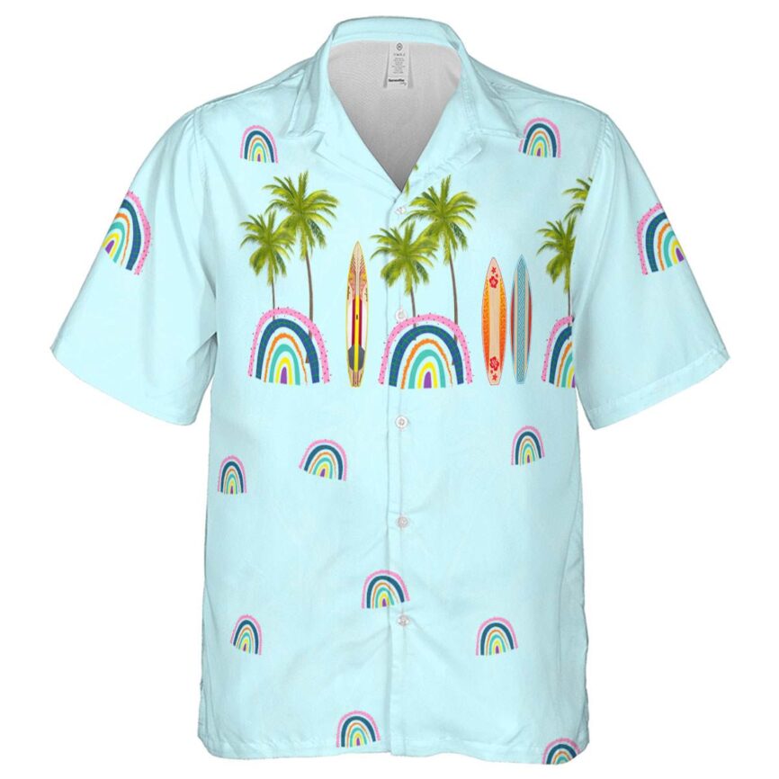 Rainbow Island Theme Hawaiian Shirt Fashion forward
