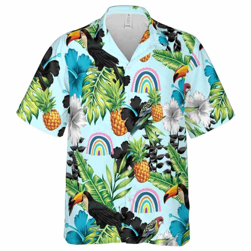 Rainbow Leafy Toucan Hawaiian Shirt Fashion forward
