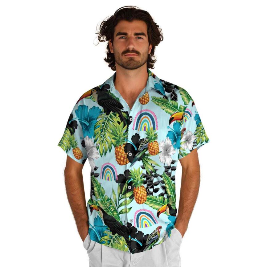 Rainbow Leafy Toucan Hawaiian Shirt New Arrival
