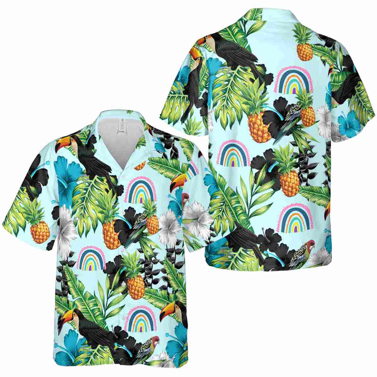 Rainbow Leafy Toucan Hawaiian Shirt Premium grade Rainbow Leafy Toucan Hawaiian Shirt Premium grade