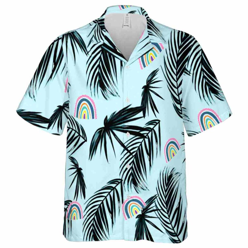 Rainbow Monochrome Palm Hawaiian Shirt Fashion forward