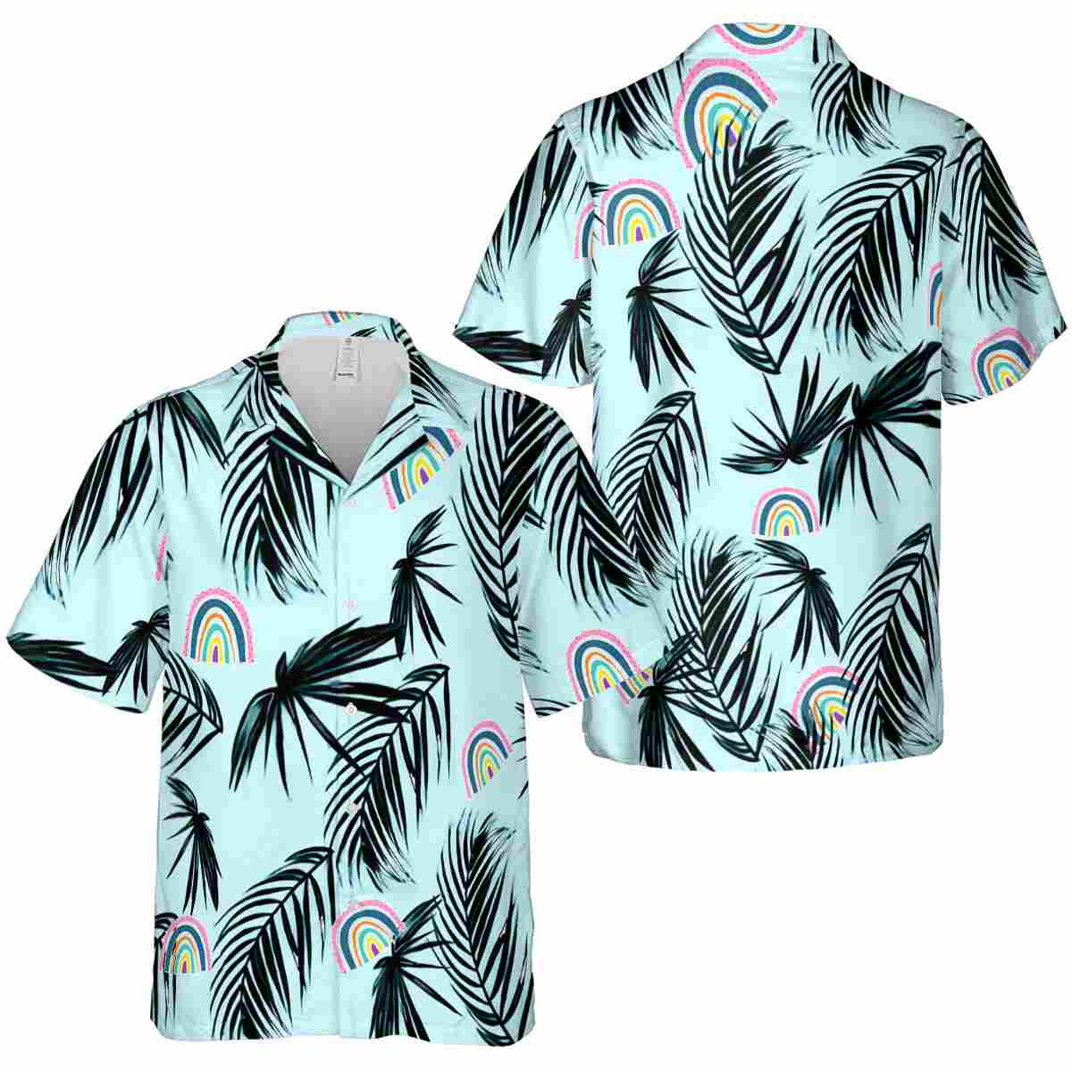 Rainbow Monochrome Palm Hawaiian Shirt Premium grade Rainbow Monochrome Palm Hawaiian Shirt Premium grade