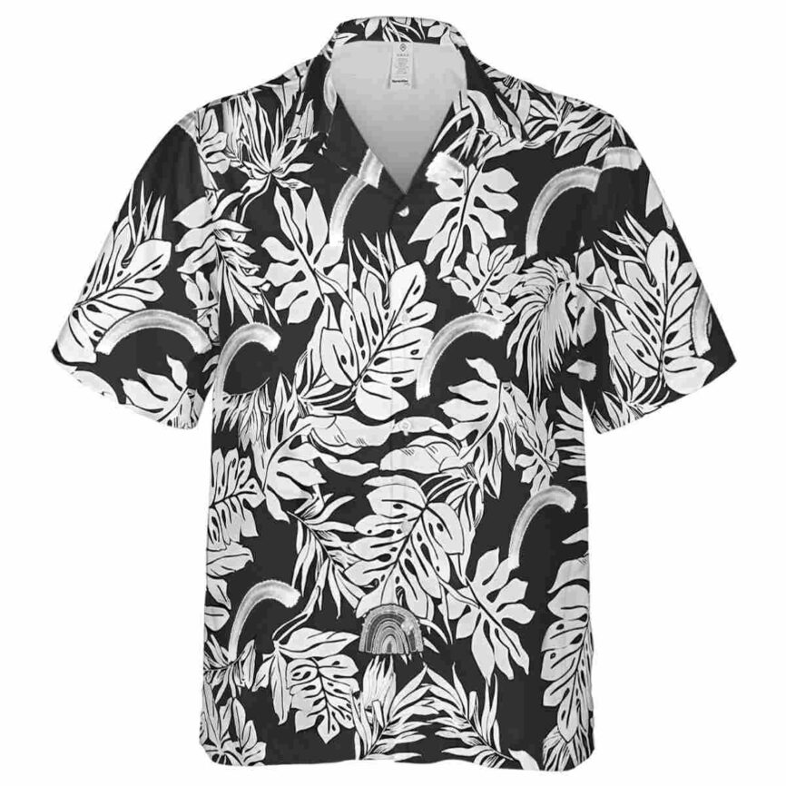 Rainbow Monstera Foliage Hawaiian Shirt Fashion forward