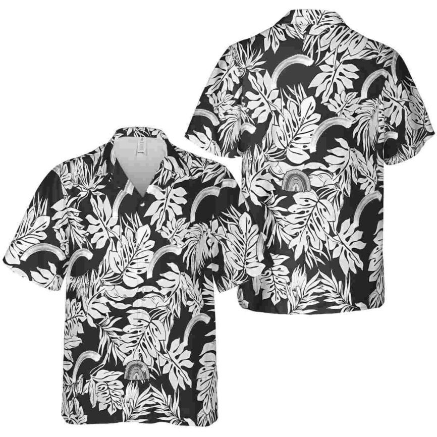 Rainbow Monstera Foliage Hawaiian Shirt Premium grade