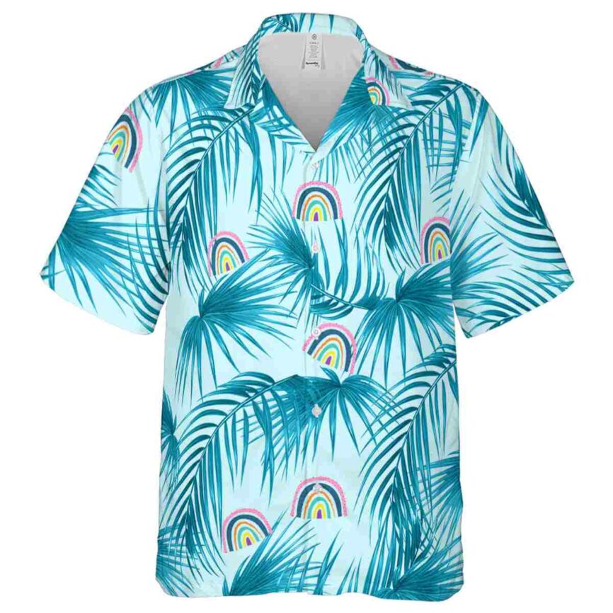 Rainbow Palm Frond Hawaiian Shirt Fashion forward