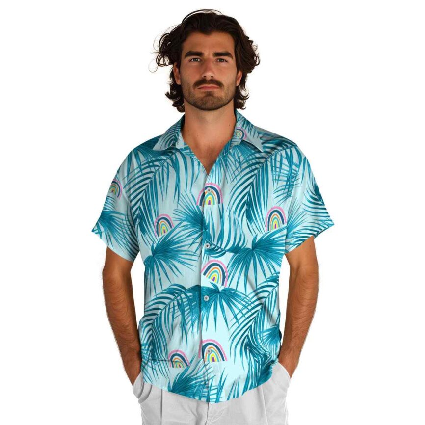 Rainbow Palm Frond Hawaiian Shirt New Arrival