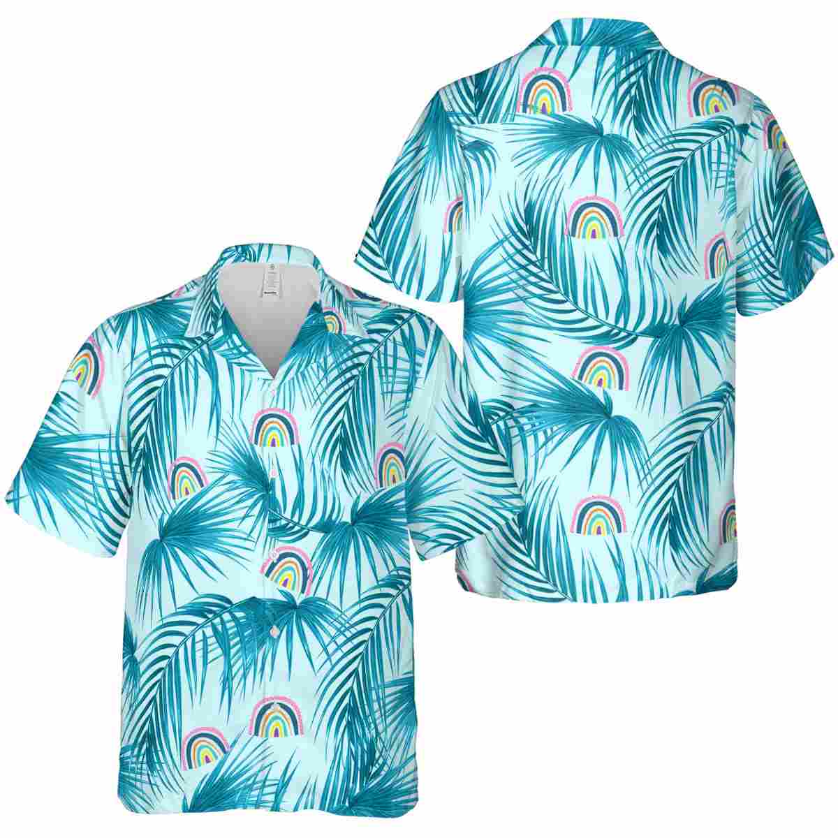 Rainbow Palm Frond Hawaiian Shirt Premium grade Rainbow Palm Frond Hawaiian Shirt Premium grade