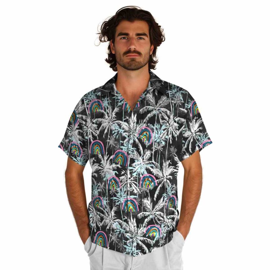 Rainbow Palm Themed Hawaiian Shirt New Arrival