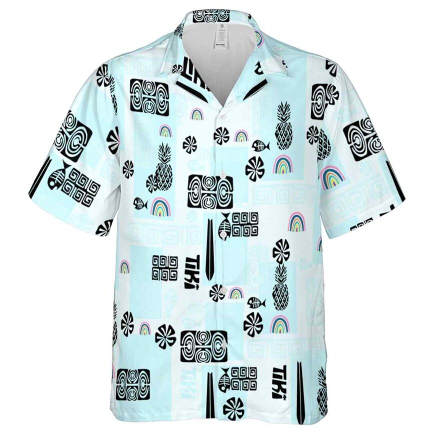 Rainbow Tiki Motifs Hawaiian Shirt Fashion forward