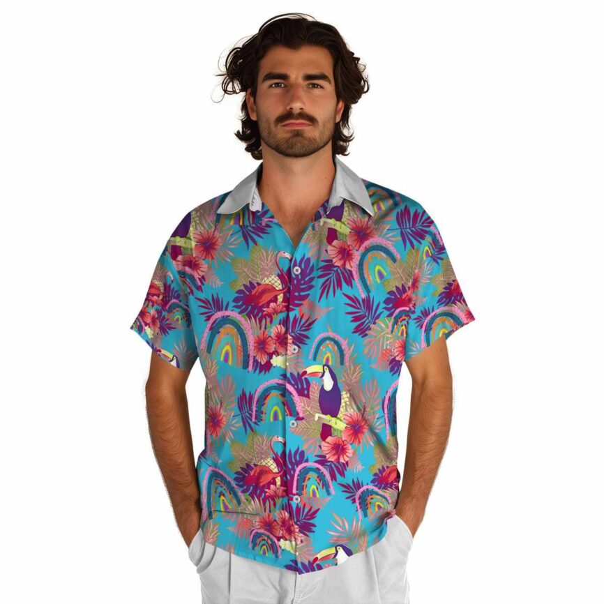 Rainbow Tropical Bird Hawaiian Shirt New Arrival