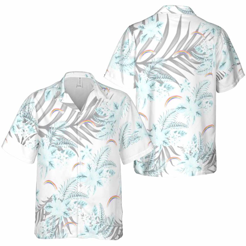Rainbow Tropical Blossom Hawaiian Shirt Premium grade