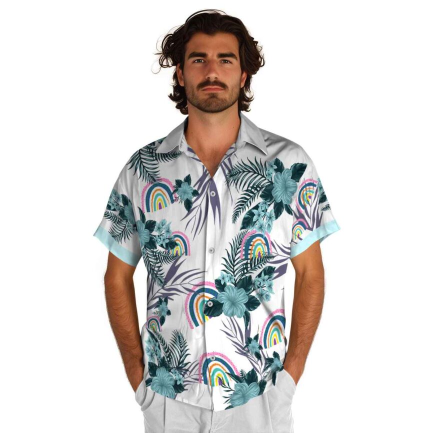 Rainbow US Flag Floral Hawaiian Shirt New Arrival