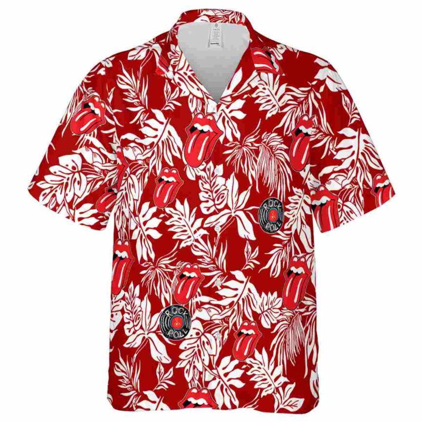 Rock And Roll Bold Foliage Hawaiian Shirt Fashion forward