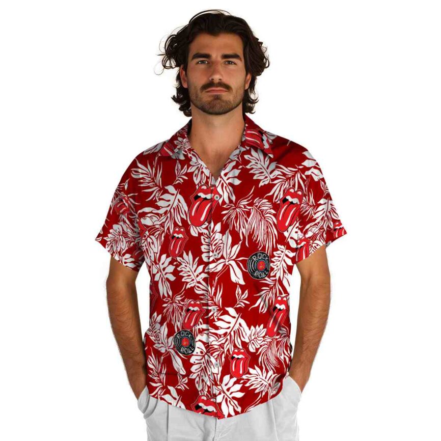 Rock And Roll Bold Foliage Hawaiian Shirt New Arrival