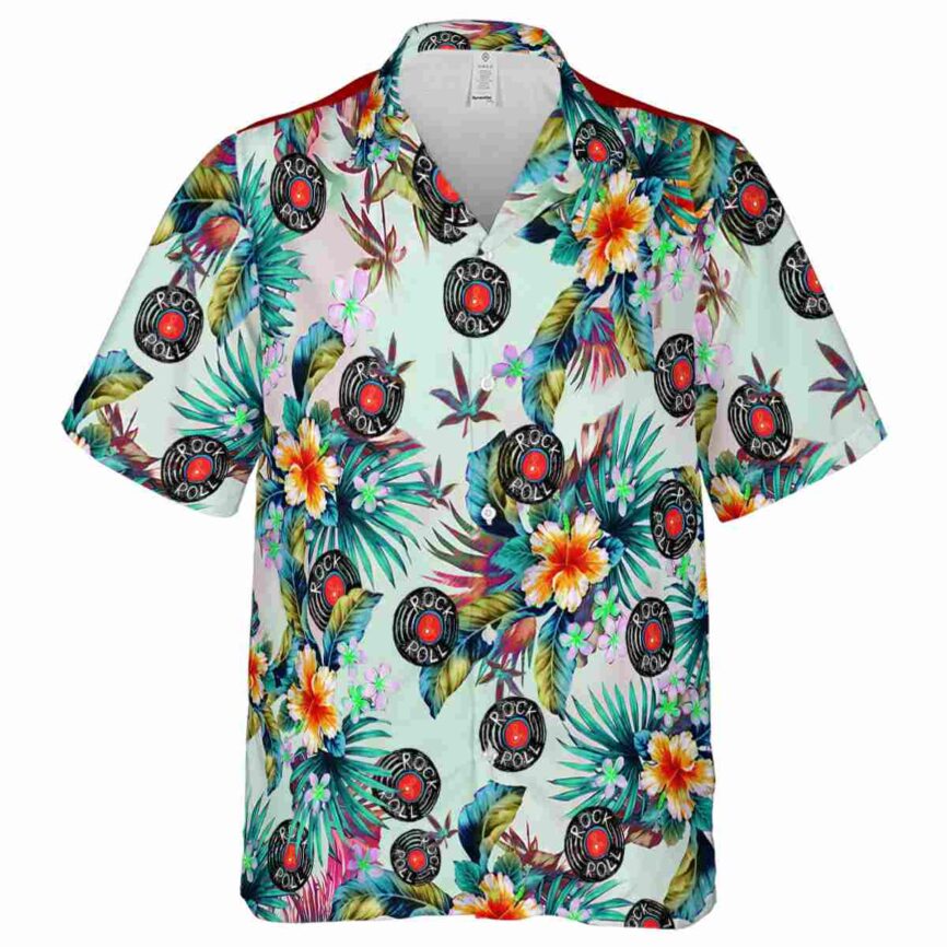 Rock And Roll Floral Burst Hawaiian Shirt Fashion forward