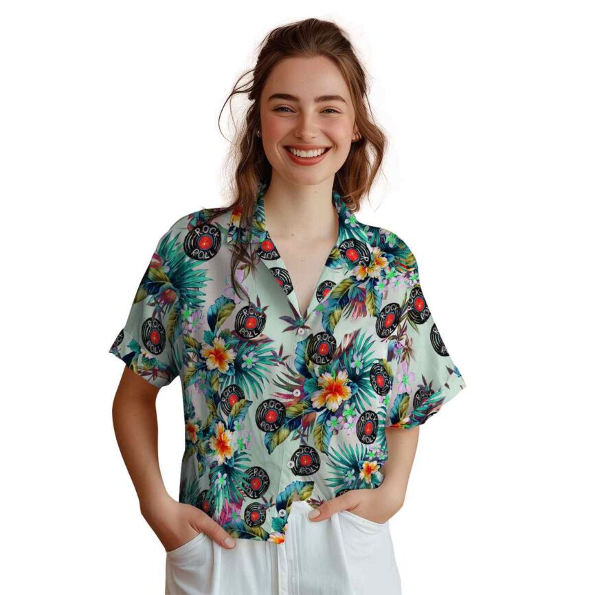 Rock And Roll Floral Burst Hawaiian Shirt Top rated