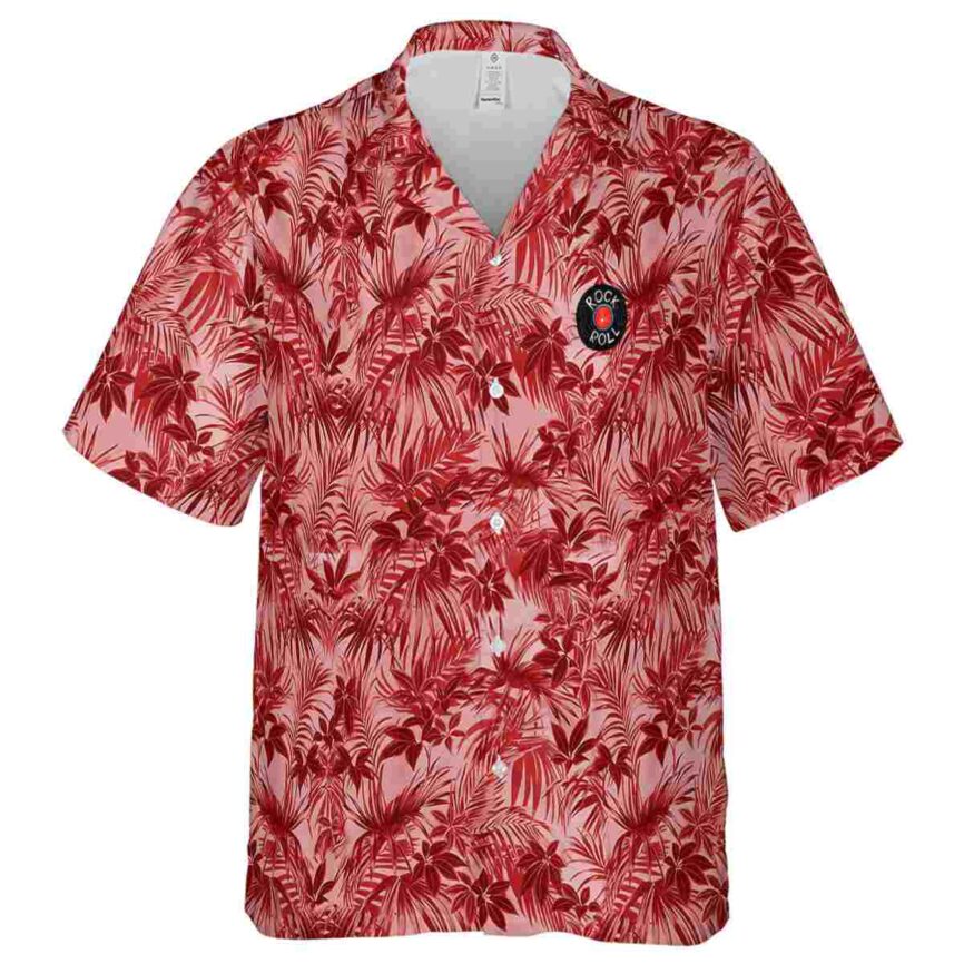 Rock And Roll Foliage Print Hawaiian Shirt Fashion forward