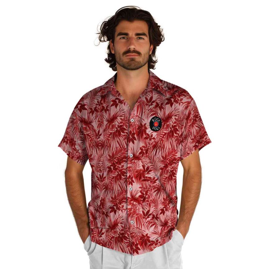 Rock And Roll Foliage Print Hawaiian Shirt New Arrival