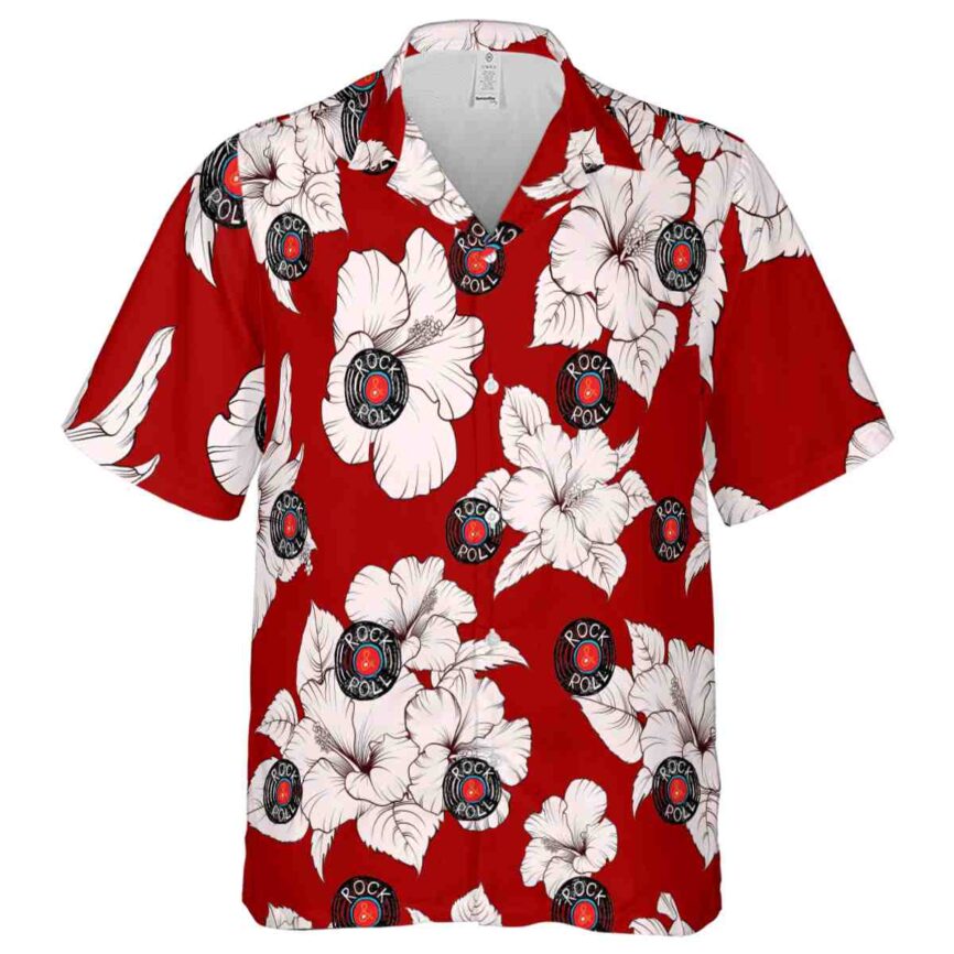 Rock And Roll Hibiscus Flower Hawaiian Shirt Fashion forward