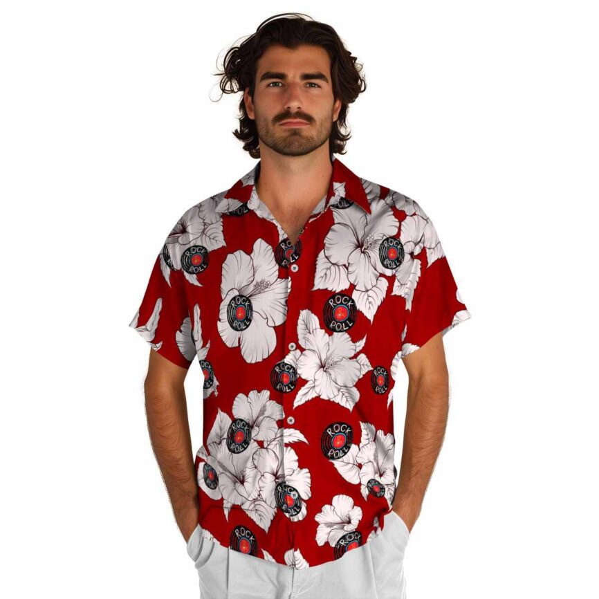 Rock And Roll Hibiscus Flower Hawaiian Shirt New Arrival