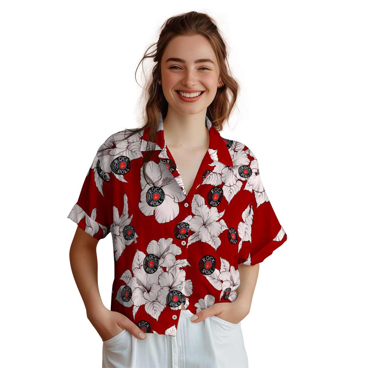 Rock And Roll Hibiscus Flower Hawaiian Shirt Top rated Rock And Roll Hibiscus Flower Hawaiian Shirt Top rated