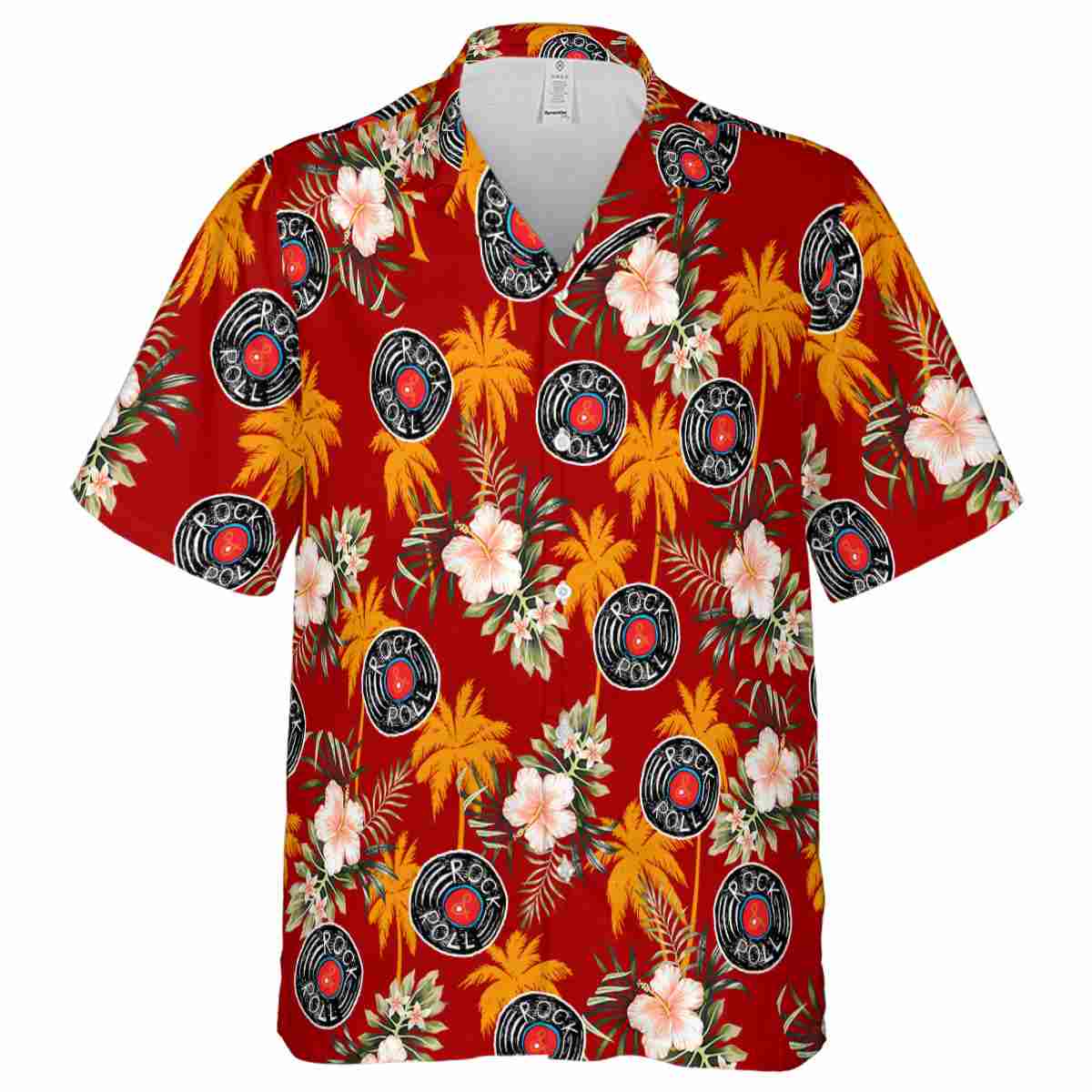 Rock And Roll Hibiscus Palm Hawaiian Shirt Fashion forward Rock And Roll Hibiscus Palm Hawaiian Shirt Fashion forward