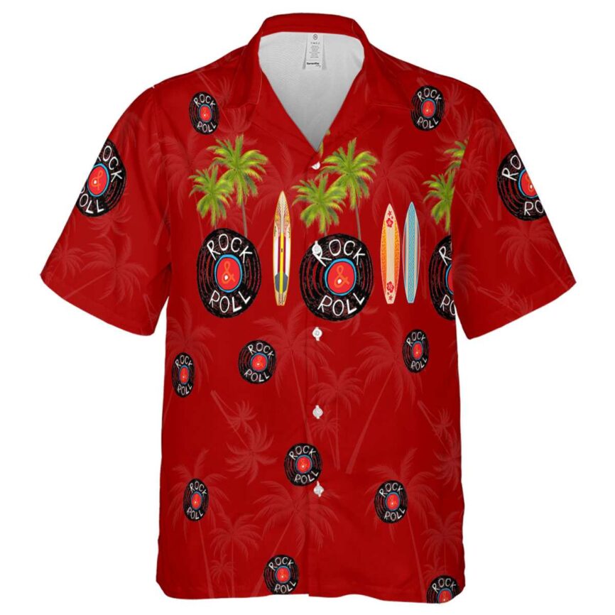 Rock And Roll Island Theme Hawaiian Shirt Fashion forward