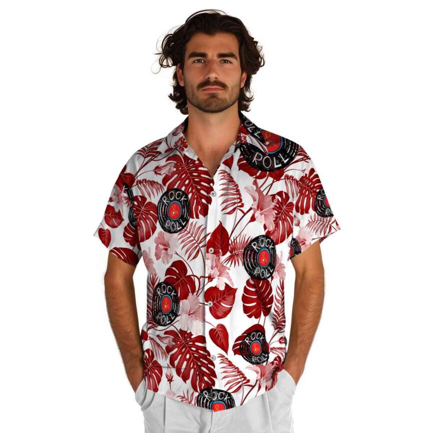 Rock And Roll Leaf Pattern Hawaiian Shirt New Arrival