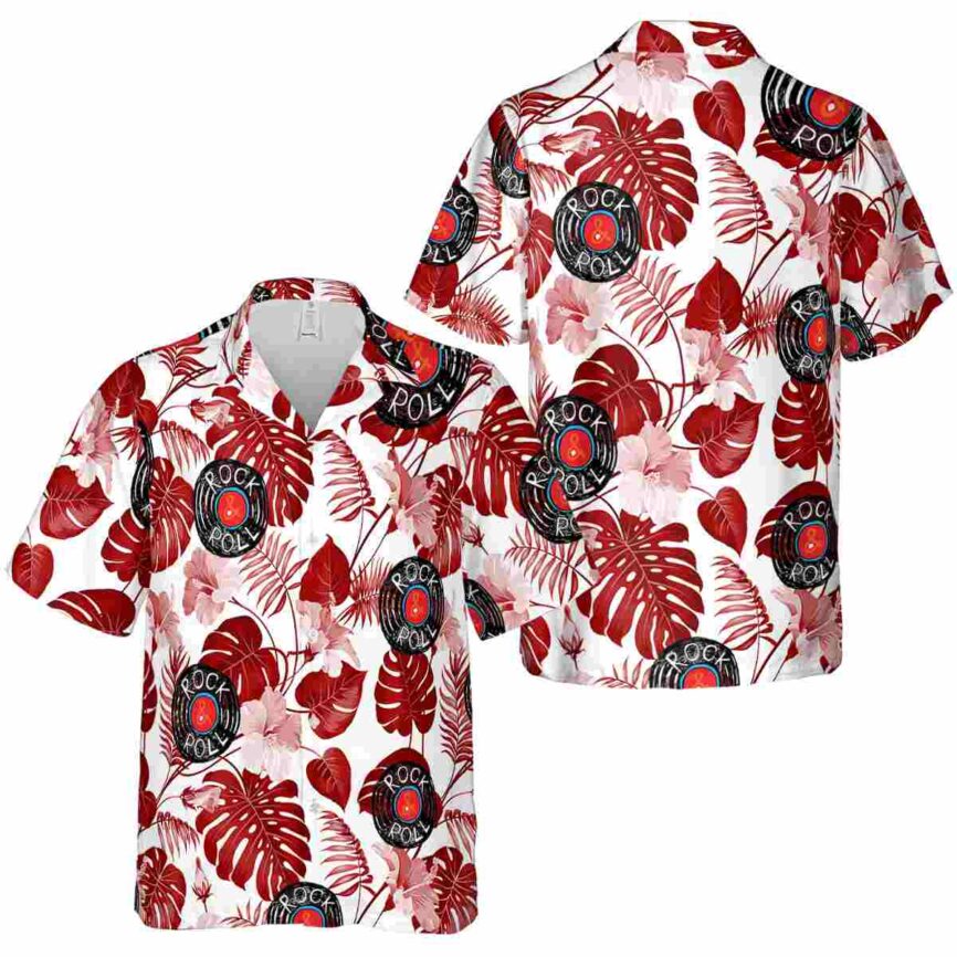Rock And Roll Leaf Pattern Hawaiian Shirt Premium grade