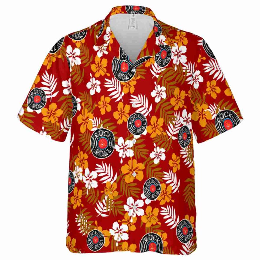 Rock And Roll Leafy Hibiscus Hawaiian Shirt Fashion forward