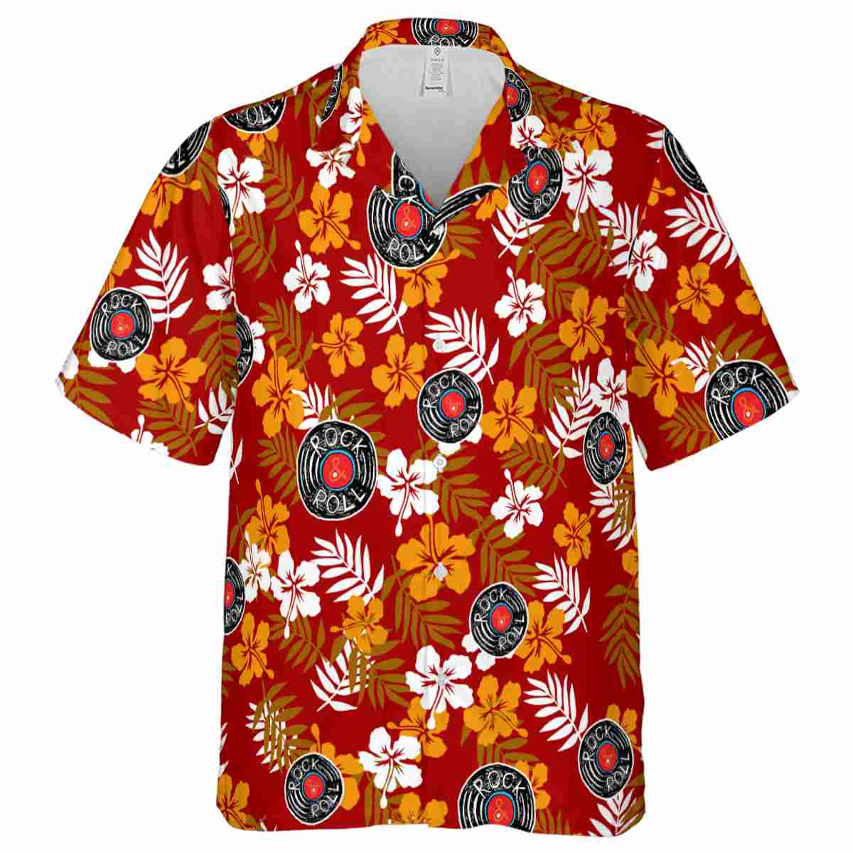 Rock And Roll Leafy Hibiscus Hawaiian Shirt Fashion forward Rock And Roll Leafy Hibiscus Hawaiian Shirt Fashion forward
