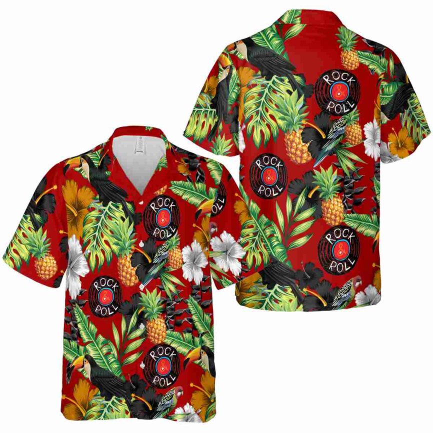 Rock And Roll Leafy Toucan Hawaiian Shirt Premium grade