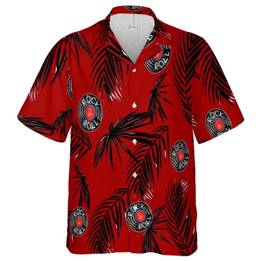 Rock And Roll Monochrome Palm Hawaiian Shirt Fashion forward