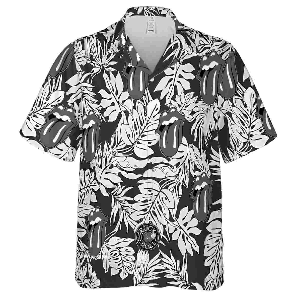 Rock And Roll Monstera Foliage Hawaiian Shirt Fashion forward Rock And Roll Monstera Foliage Hawaiian Shirt Fashion forward