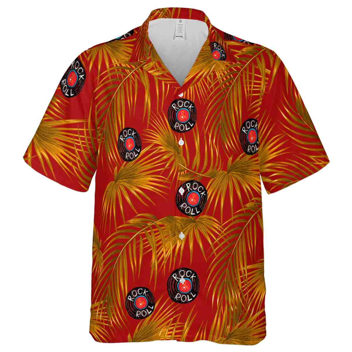 Rock And Roll Palm Frond Hawaiian Shirt Fashion forward Rock And Roll Palm Frond Hawaiian Shirt Fashion forward