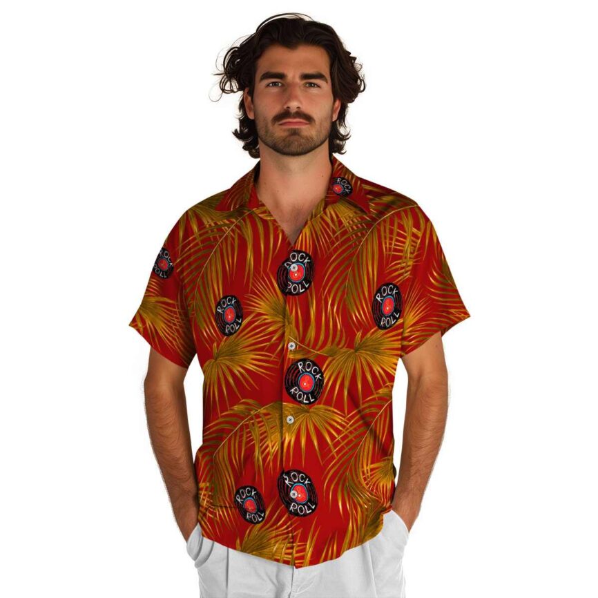 Rock And Roll Palm Frond Hawaiian Shirt New Arrival