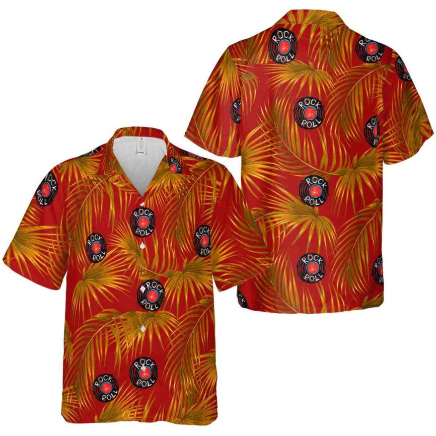 Rock And Roll Palm Frond Hawaiian Shirt Premium grade