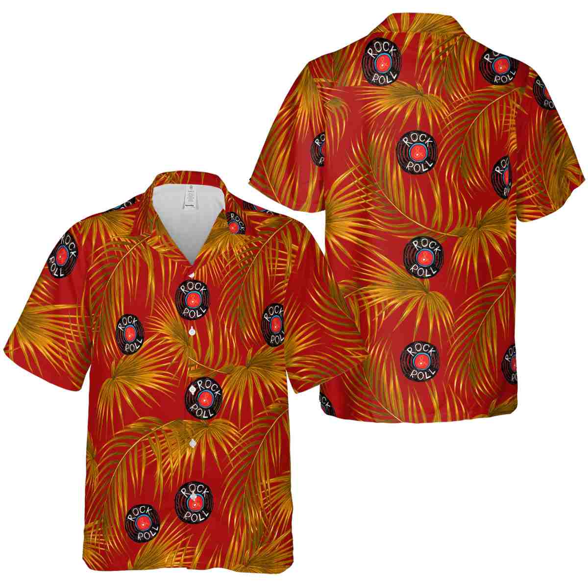 Rock And Roll Palm Frond Hawaiian Shirt Premium grade Rock And Roll Palm Frond Hawaiian Shirt Premium grade