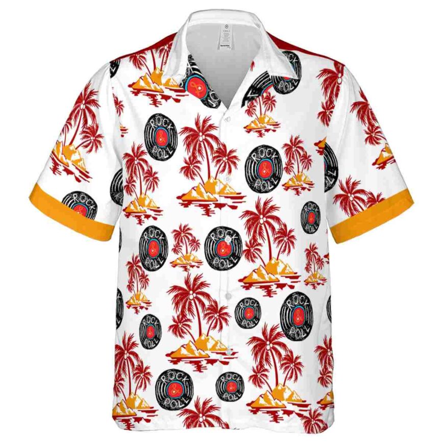 Rock And Roll Palm Island Graphic Hawaiian Shirt Fashion forward