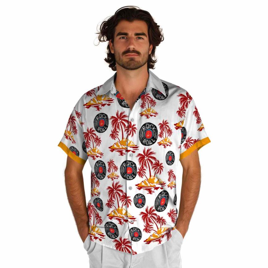 Rock And Roll Palm Island Graphic Hawaiian Shirt New Arrival