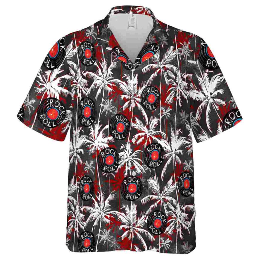 Rock And Roll Palm Themed Hawaiian Shirt Fashion forward