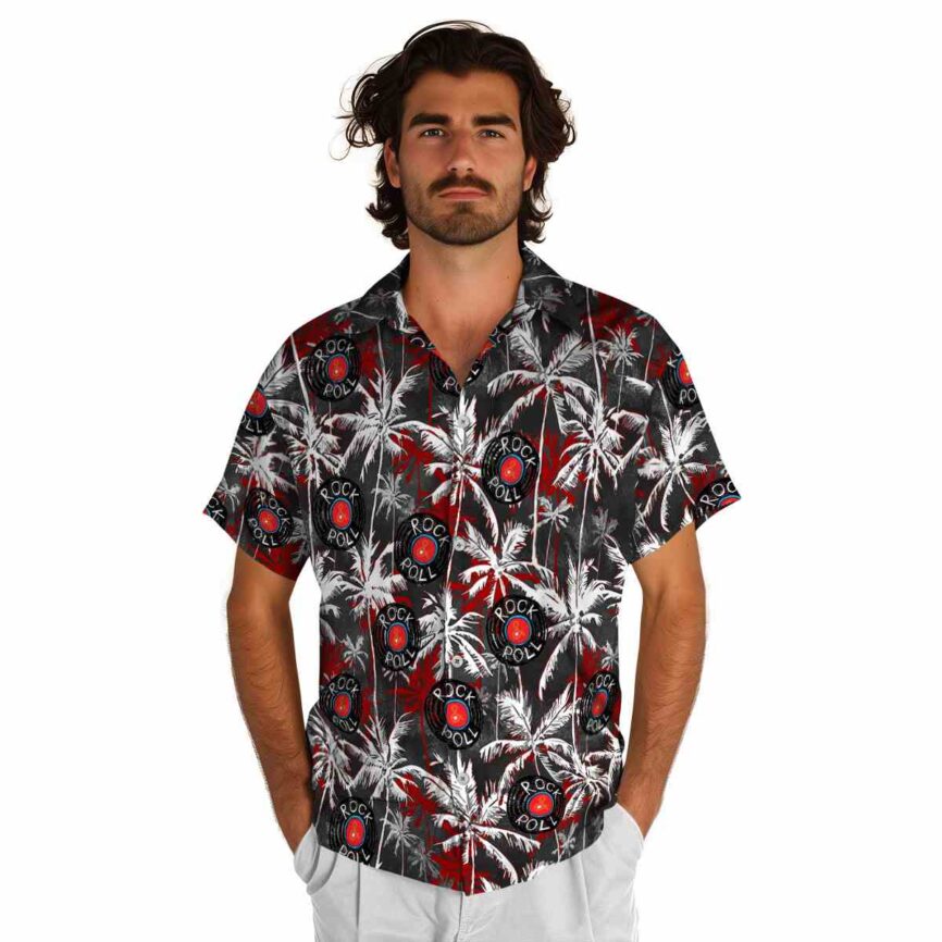 Rock And Roll Palm Themed Hawaiian Shirt New Arrival