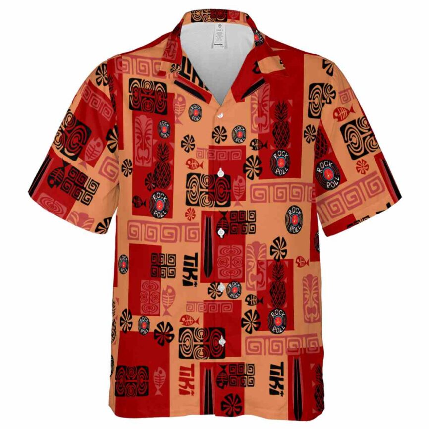 Rock And Roll Tiki Motifs Hawaiian Shirt Fashion forward