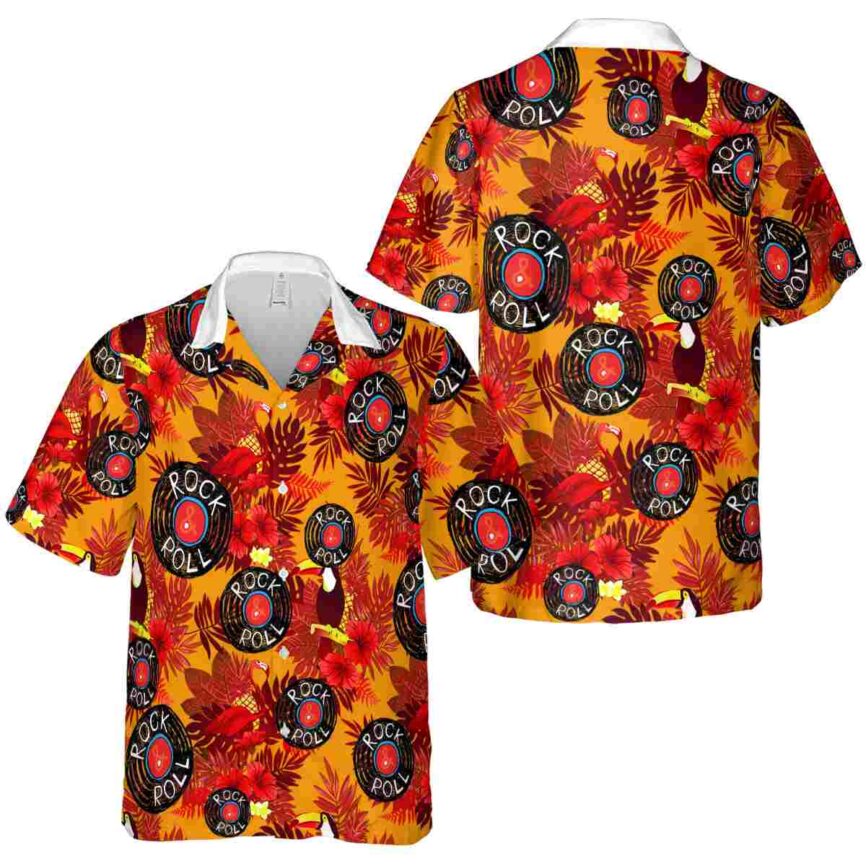 Rock And Roll Tropical Bird Hawaiian Shirt Premium grade