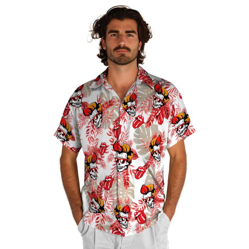 Rock And Roll Tropical Fronds Hawaiian Shirt New Arrival